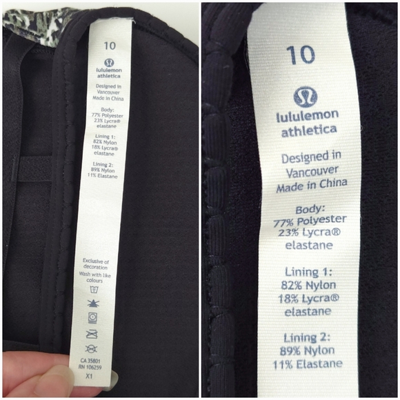 NWOT Lululemon Desert Olive Green & Black Mini Ripple Hot Spell Cage Sports Bra - Picture 8 of 8